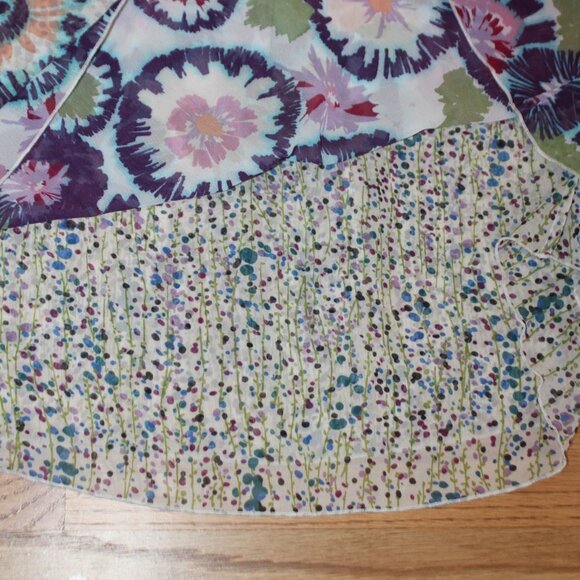 American Rag Abstract Floral Racer Back Tank Layered Top - Picture 13 of 15